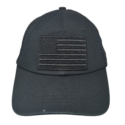 USA Flag Snapback Trucker Hat Black One Size Adjustable Patriotic Antourage