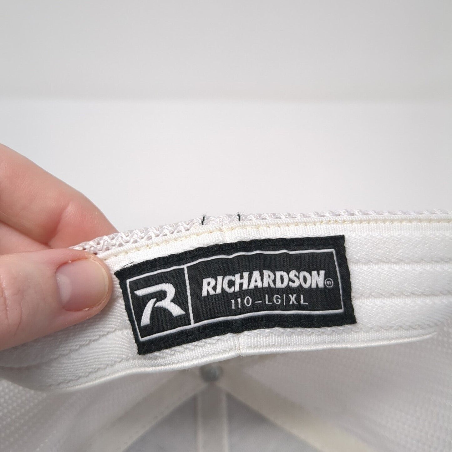 TM Fitted Trucker Hat Black XL Lightweight Embroidered Mesh Back Richardson