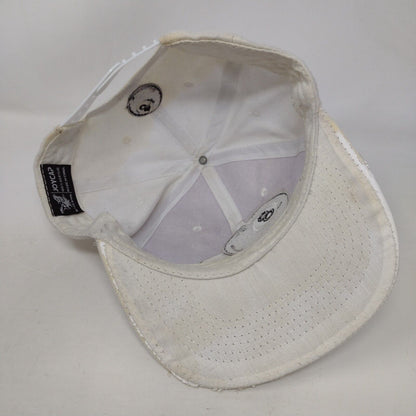 8 Ball Snapback Hat White One Size Adjustable Embroidered 6 Panel Joy Cap