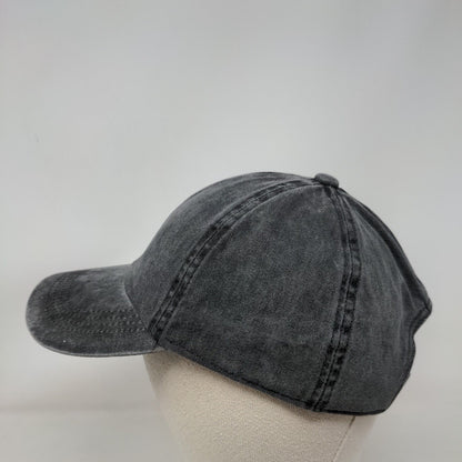 Unbranded Slideback Hat Gray OSFM Solid Adjustable Blank 6 Panel