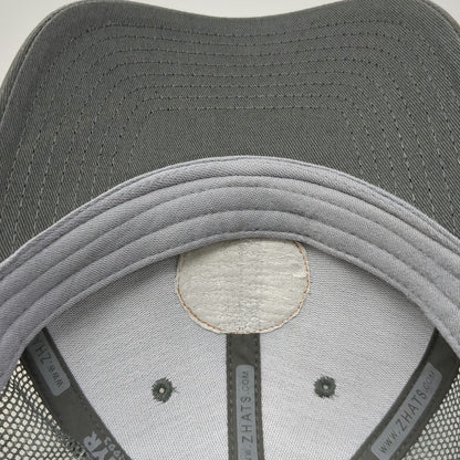 Zephyr Trucker Hat Gray One Size Bullards Bar Reservoir CA Wave Patch Snapback