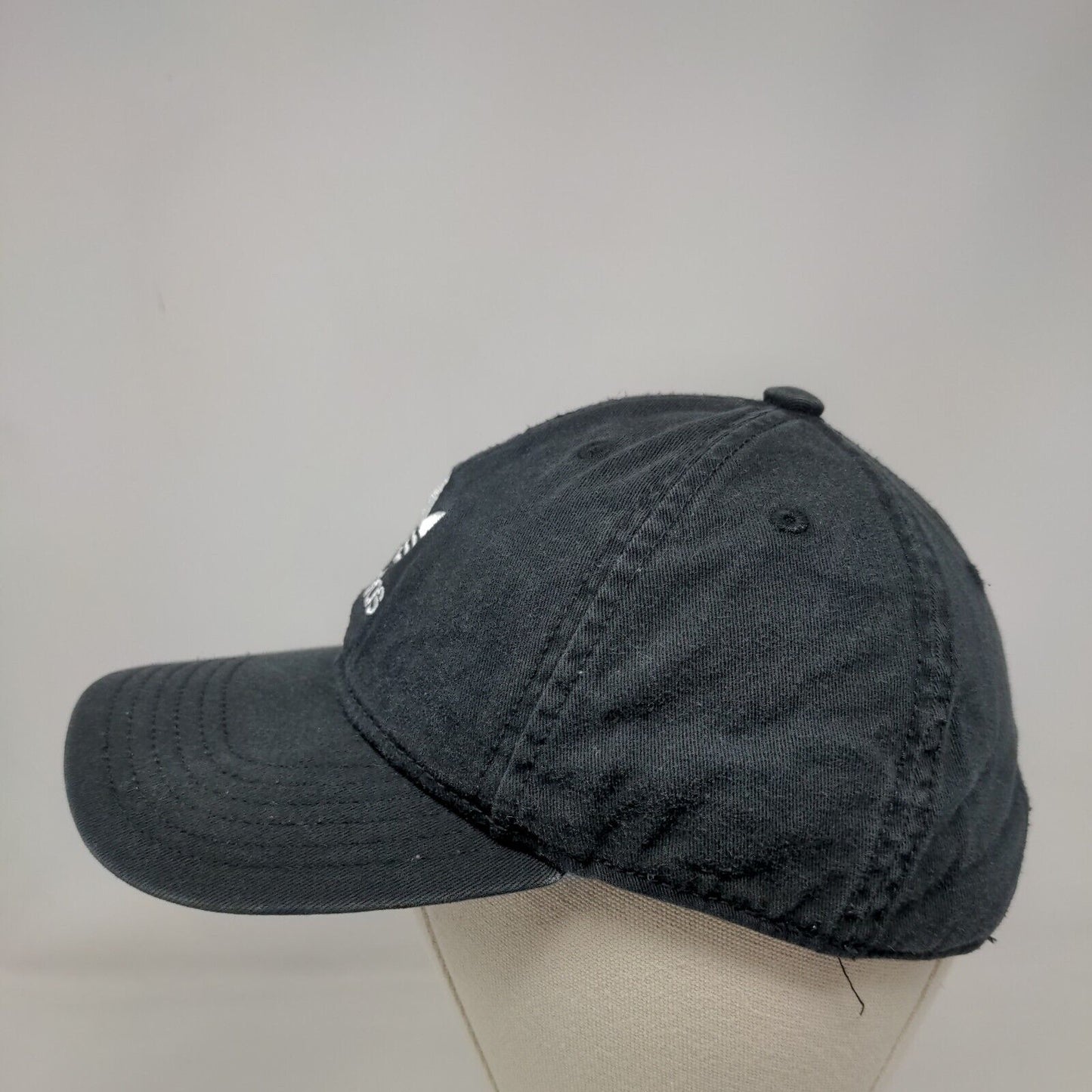 Adidas Slideback Hat Black One Size Adjustable Embroidered Trefoil 6 Panel