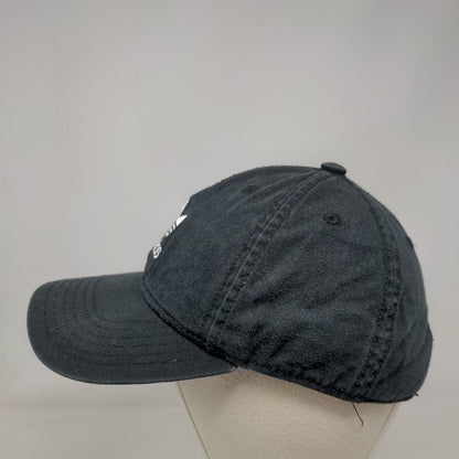 Adidas Slideback Hat Black One Size Adjustable Embroidered Trefoil 6 Panel