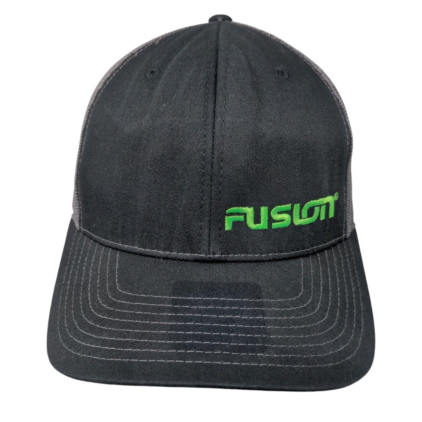 Fusion Snapback Mesh Back Trucker Hat Black One Size Richardson