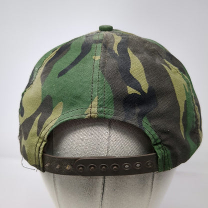 B.C. 5 Panel Green OS Camo Ranger Embroidery Snapback Made in USA Hat Vintage