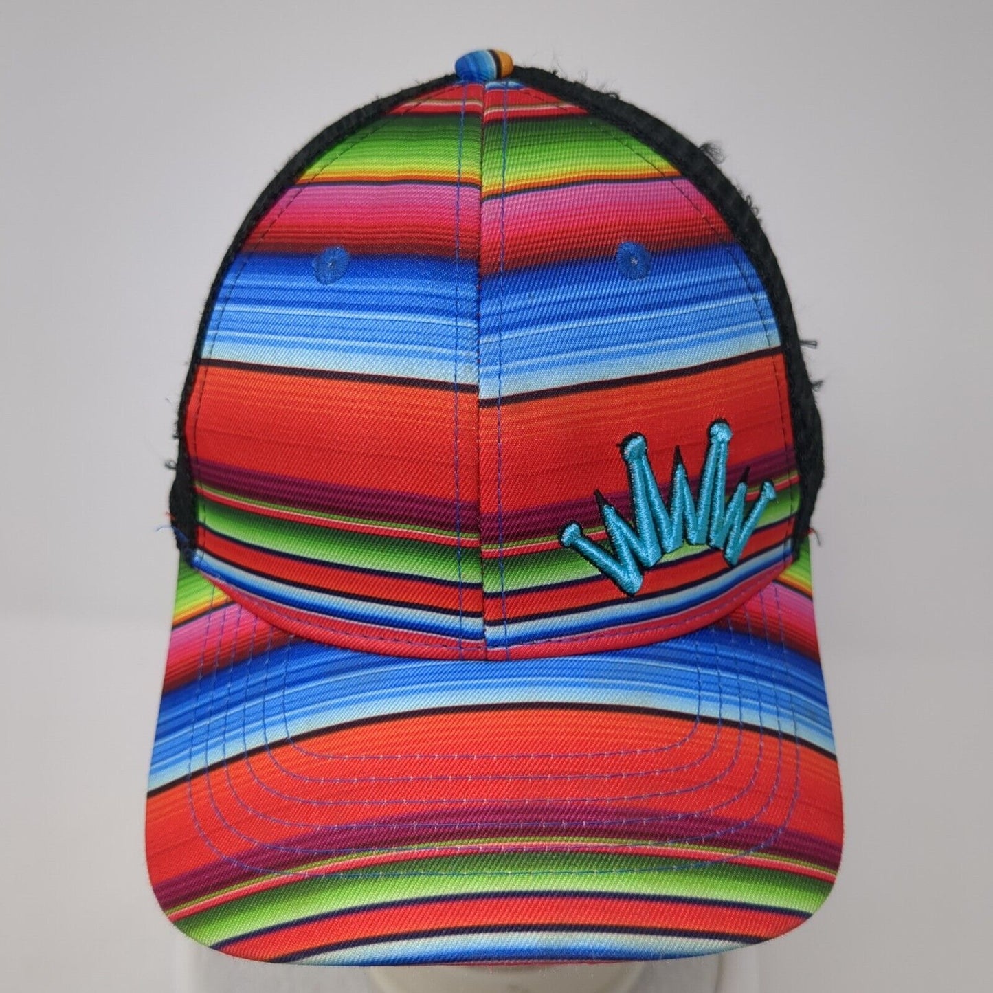 Classic TL Caps Snapback Trucker Hat Multi One Size Striped Mesh Back