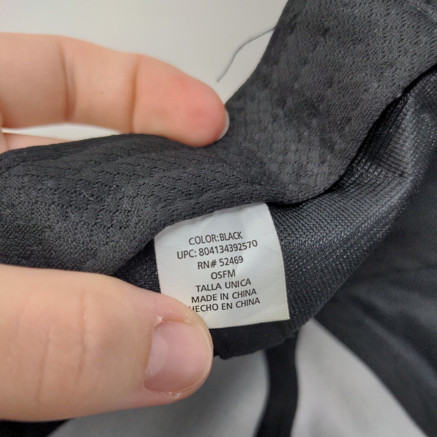 Unbranded Slideback Hat Black OSFM Adjustable Ponyback 6 Panel Blank