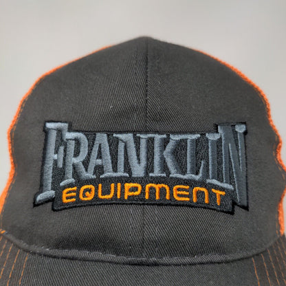Franklin Equipment Mens Snapback Mesh Back Hat Gray Orange Size OSFM Embroidered