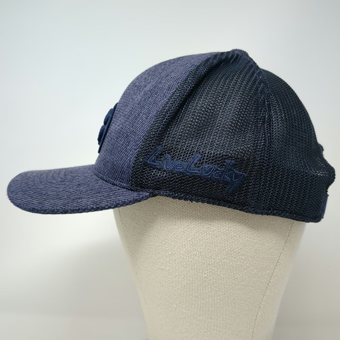 Black Clover Baseball Cap Blue One Size Idaho Live Lucky Mesh Snapback Hat Golf
