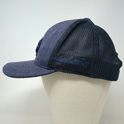 Black Clover Baseball Cap Blue One Size Idaho Live Lucky Mesh Snapback Hat Golf