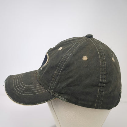 Mossy Oak Baseball Cap Black One Size Distressed Frayed Logo Strapback Hat