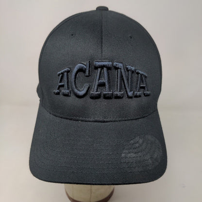 Flexfit Men's Fitted Hat Black Size L-XL Embroidered Acana Logo Maple Leaf