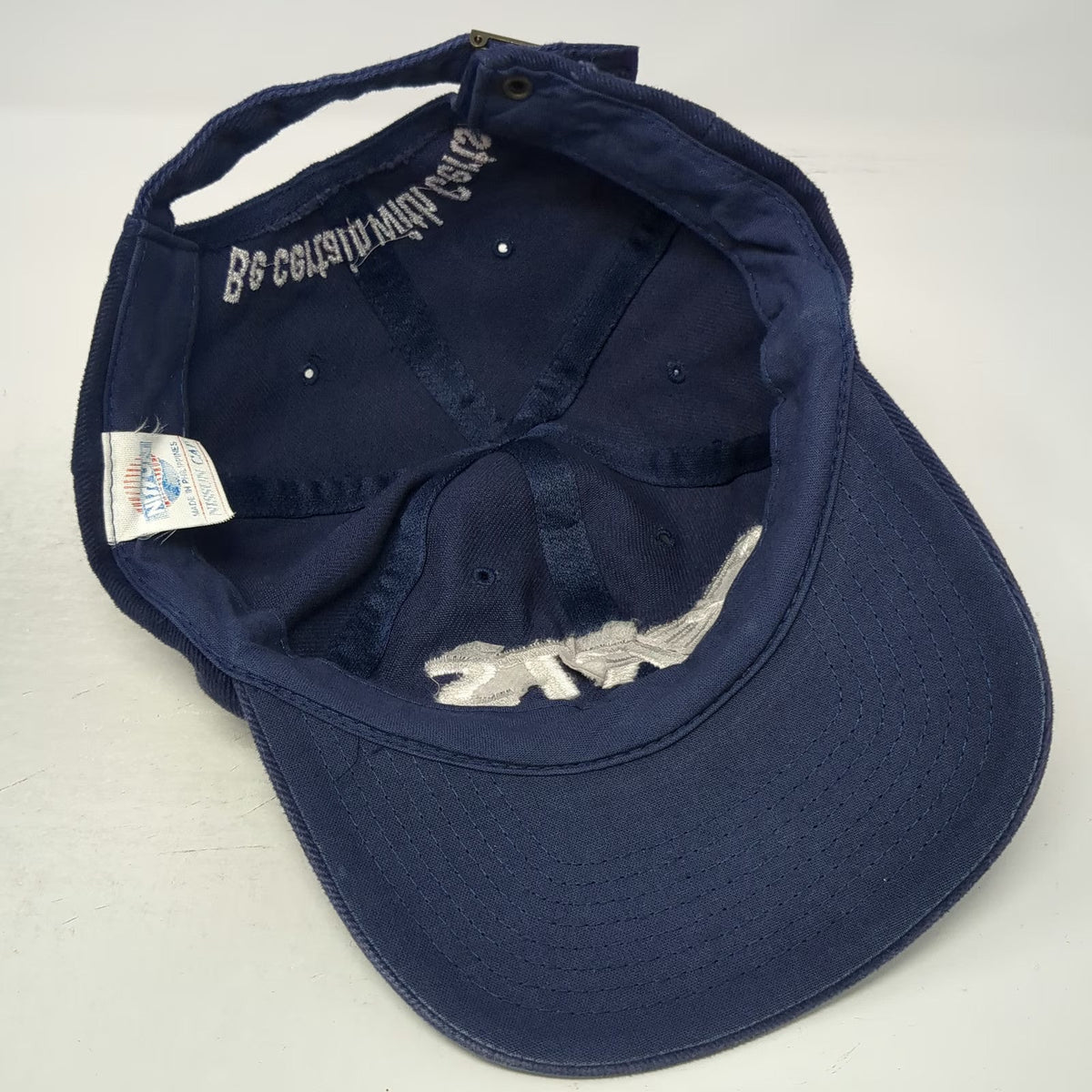 Nissin Cap Certs Blue One Size Baseball Cap Hat Embroidered Slogan Slideback