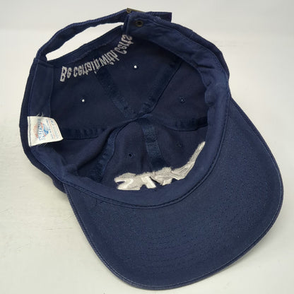 Nissin Cap Certs Blue One Size Baseball Cap Hat Embroidered Slogan Slideback