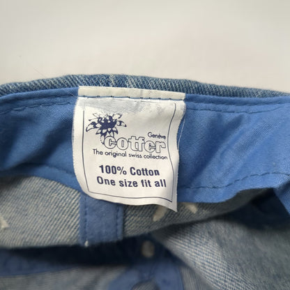 Cotter Baseball Cap Blue One Size Denim Edelweiss Floral Switzerland Hat Flower