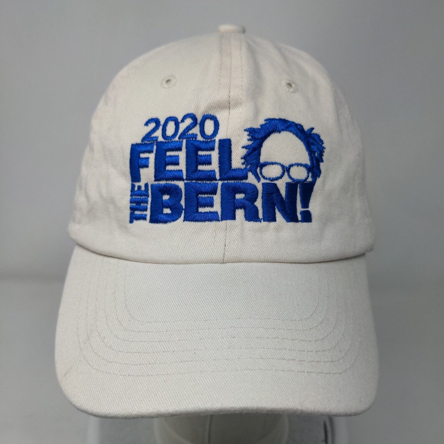 2020 Feel The Bern Slideback Hat Cream OSFM Embroidered Adjustable