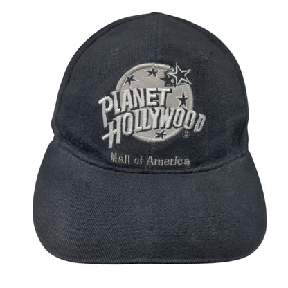 Planet Hollywood Mall of America Strapback Hat Black OSFA Adjustable Cotton