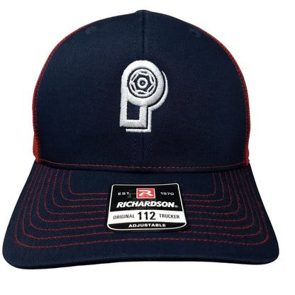 Richardson Snapback Trucker Hat Multi OSFA Embroidered Logo Mesh Back