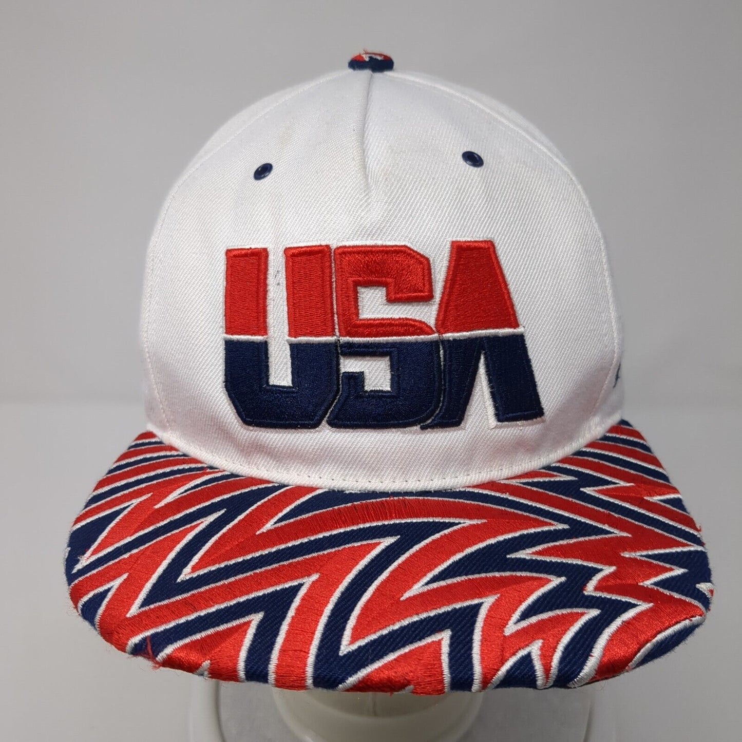 USA Snapback Hat Multicolor One Size Adjustable Embroidered Zephyr