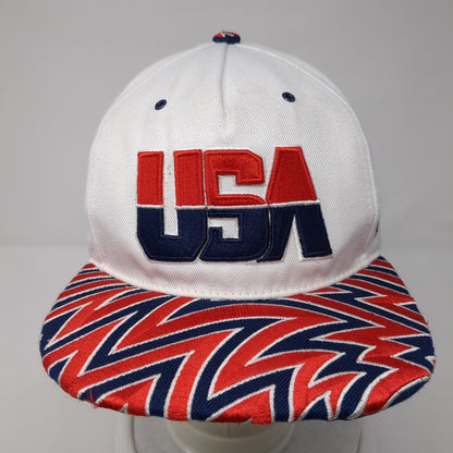 USA Snapback Hat Multicolor One Size Adjustable Embroidered Zephyr