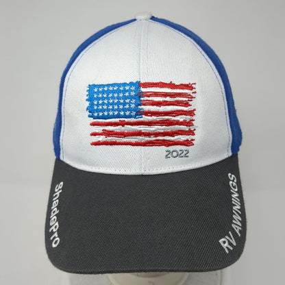 USA Flag ShadePro Strapback Hat Multi One Size RV Awnings Laser Cut