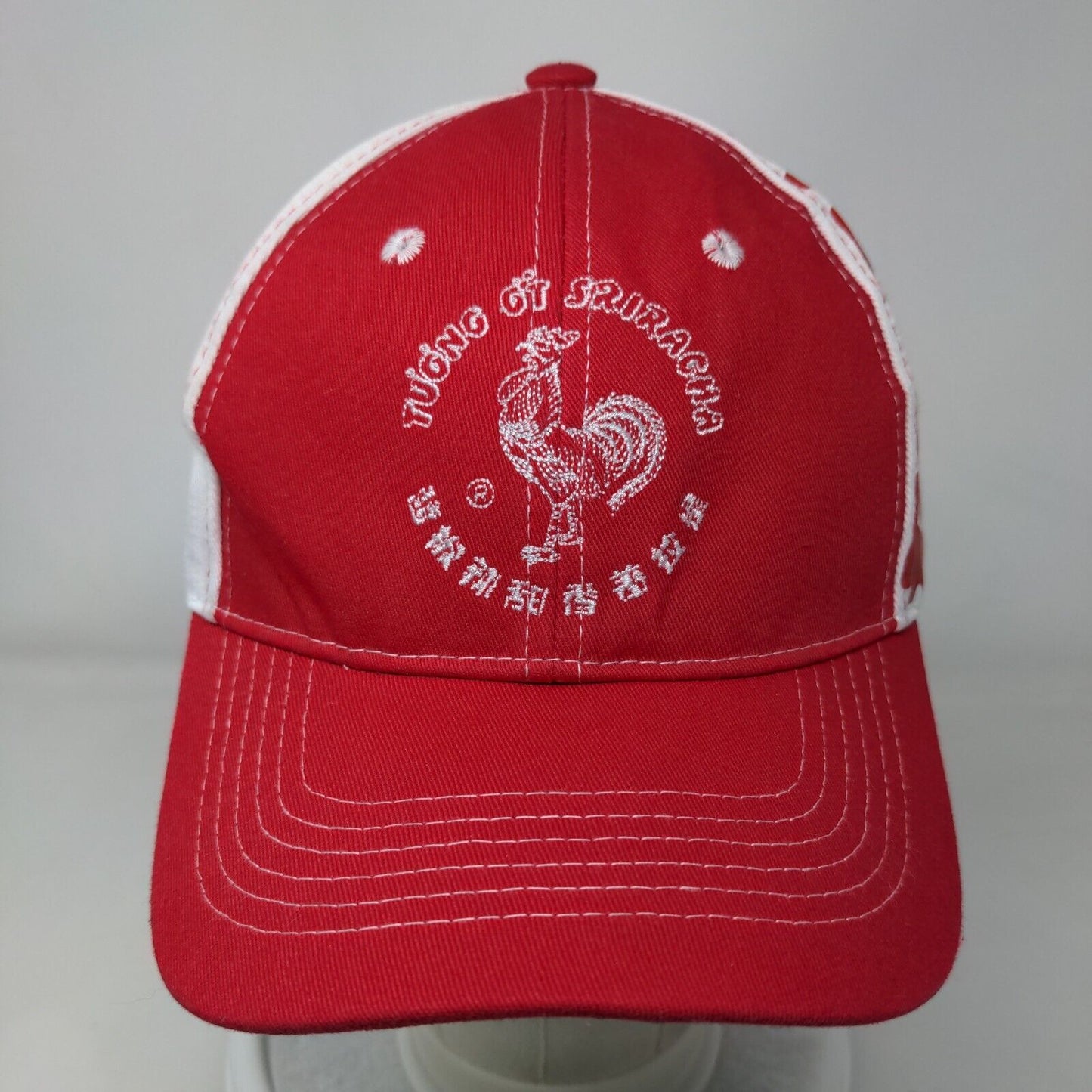 Tuong Ot Sriracha Snapback Hat Red OSFM Adjustable Colorblock 6 Panel