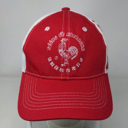 Tuong Ot Sriracha Snapback Hat Red OSFM Adjustable Colorblock 6 Panel