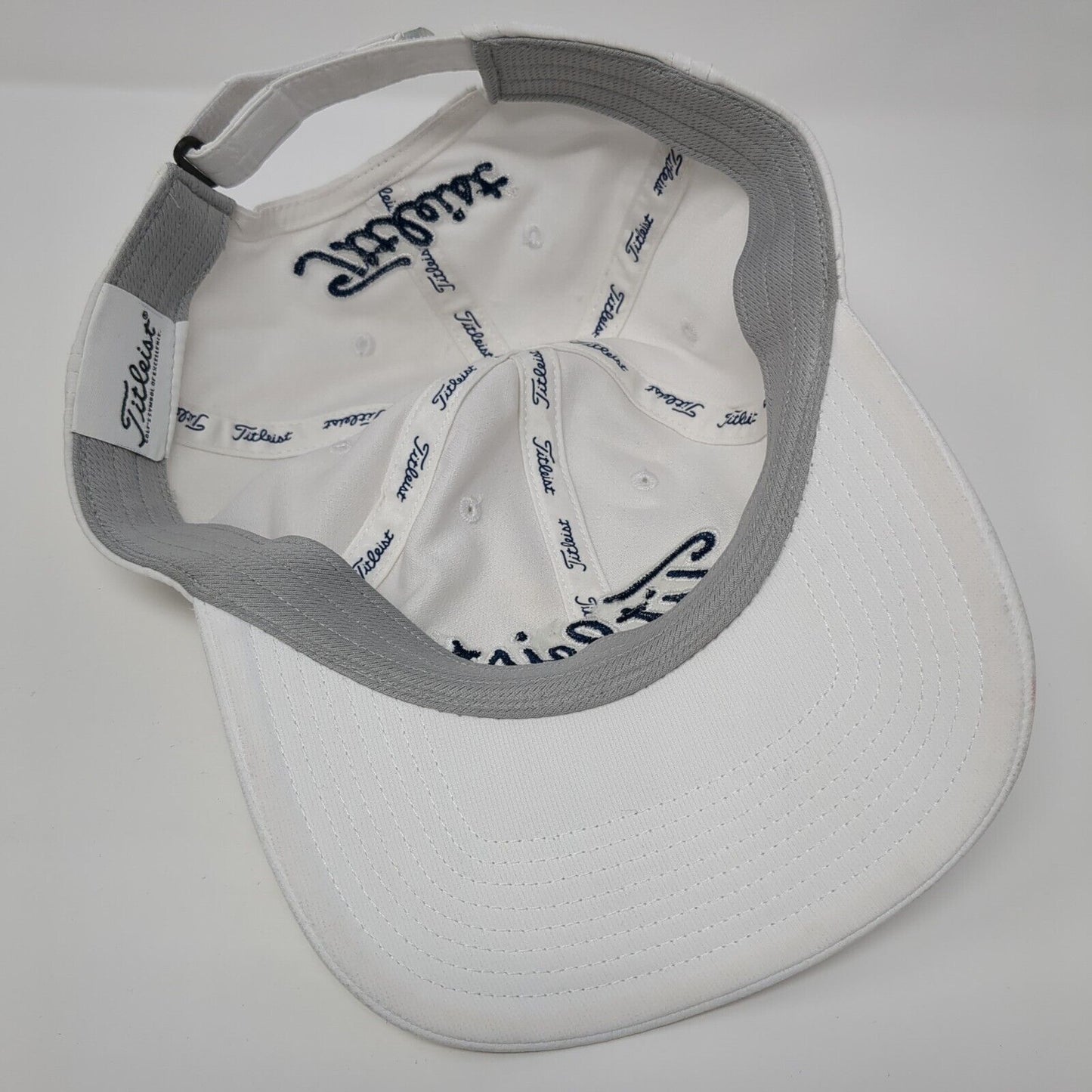 Titleist Pro V1 Strapback Golf Hat White One Size Embroidered 6 Panel