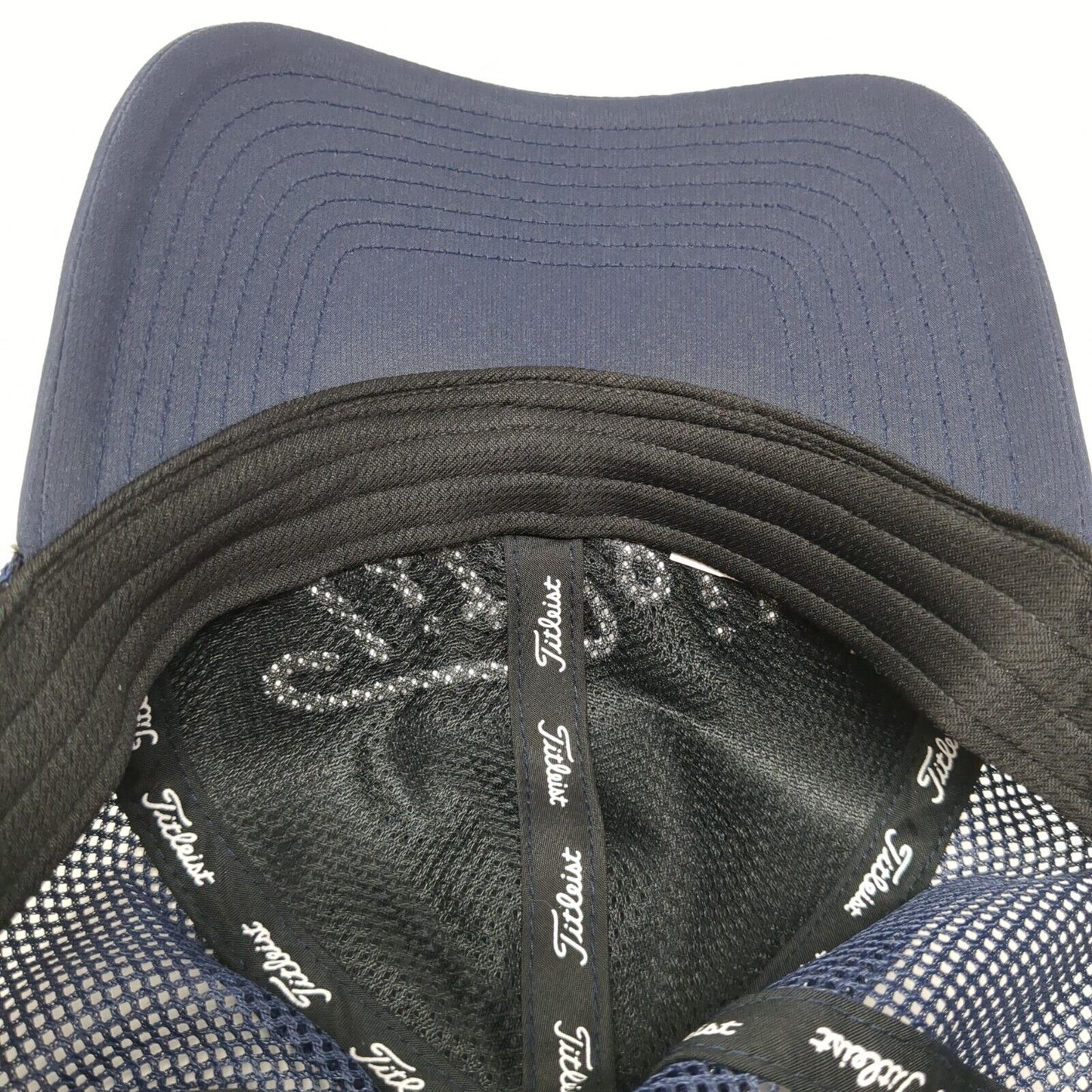 Titleist Snapback Trucker Hat Blue One Size Mesh Back Solid Adjustable