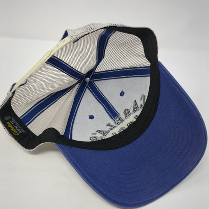 Cabela's 1961 Snapback Trucker Hat Blue One Size Mesh Back Embroidered