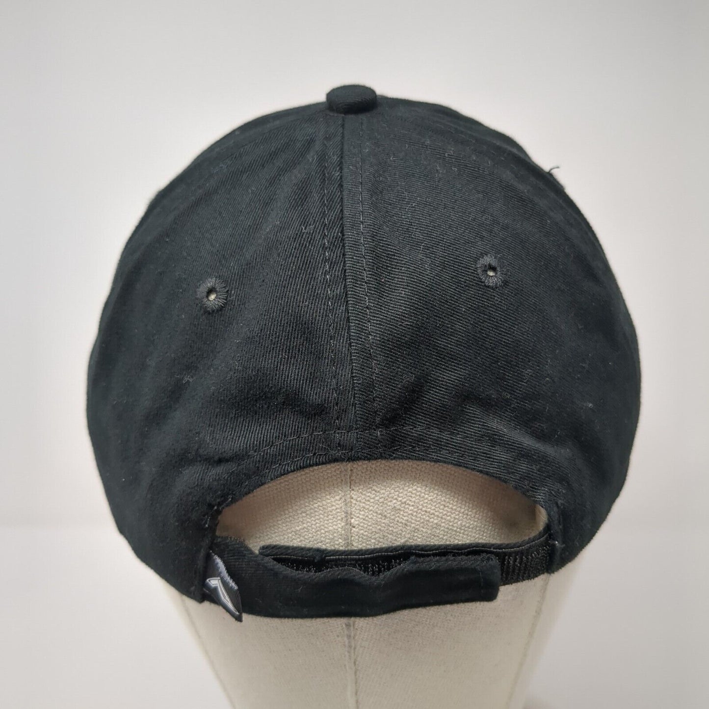 Kendall Strapback Hat Black One Size Adjustable Embroidered Pacific Headwear