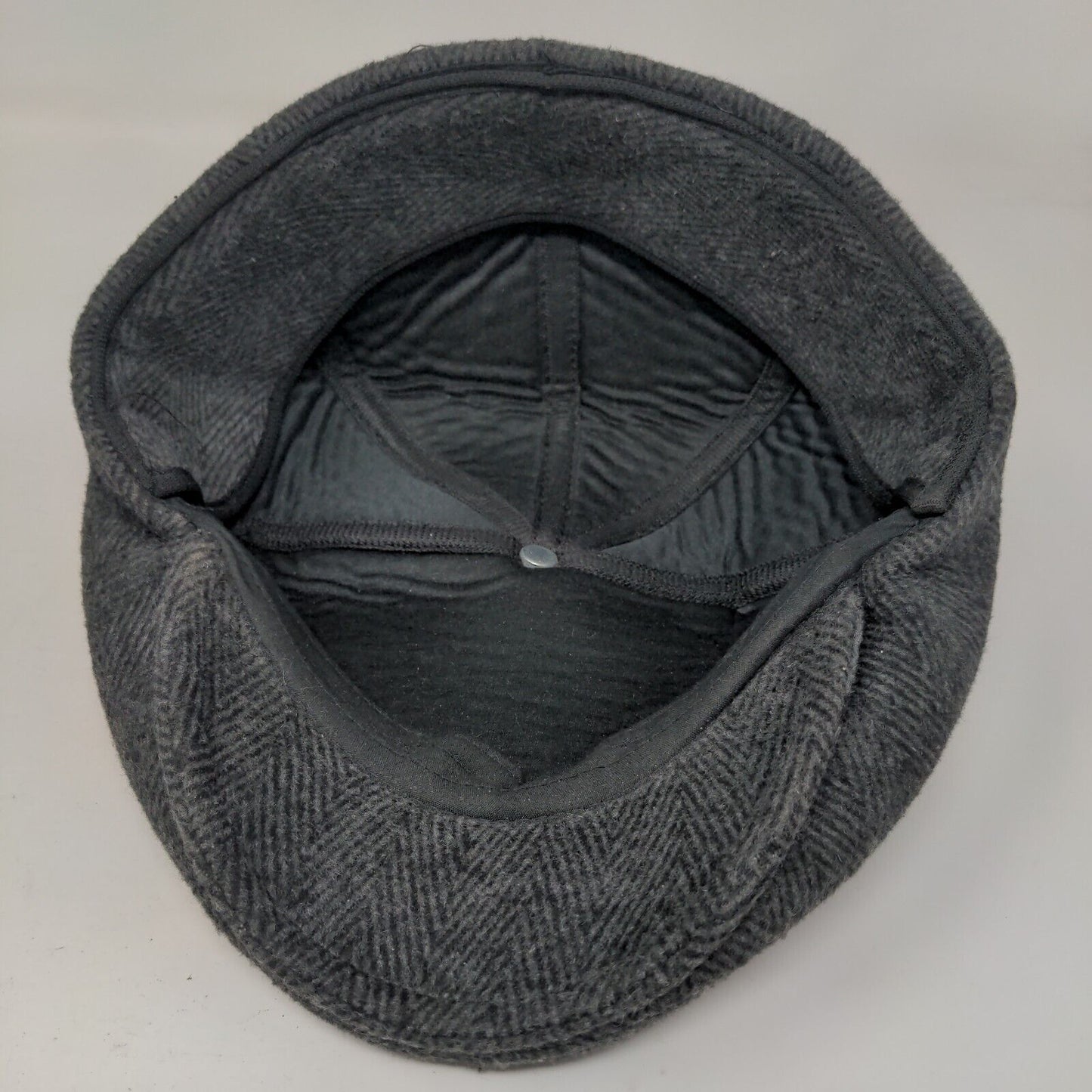 Unbranded Beret Cap Gray Size 56 Lightweight Tweed 5 Panel Polyester Blend