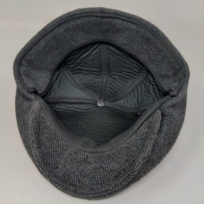 Unbranded Beret Cap Gray Size 56 Lightweight Tweed 5 Panel Polyester Blend