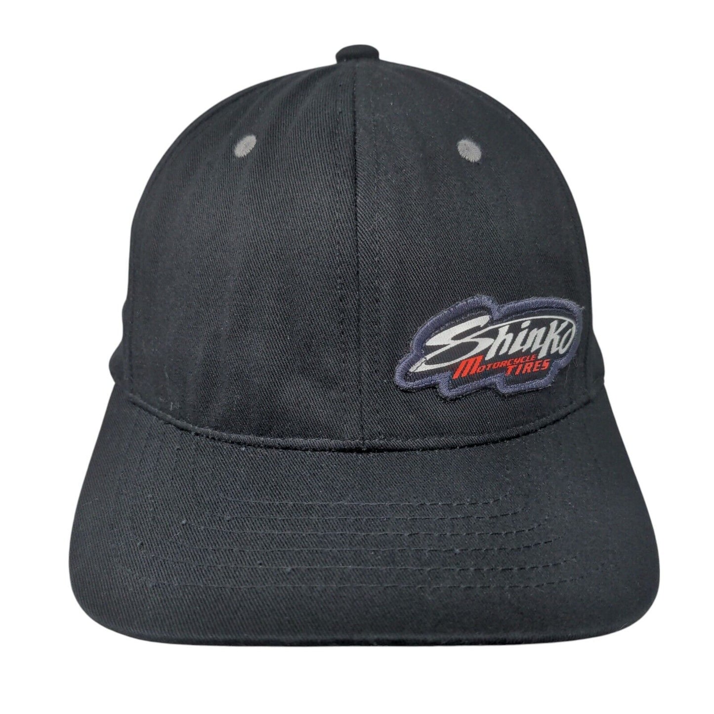 Shinko Motorcycle Tires Slideback Hat Black OSFA Adjustable Embroidered 6 Panel