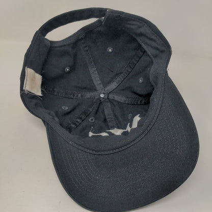 NYC Slideback Hat Blue One Size Adjustable Embroidered Vented Holes 6 Panel