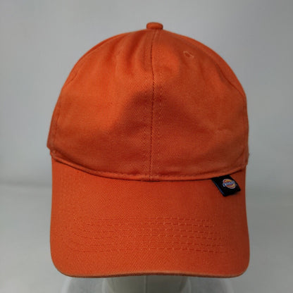 Dickies Strapback Hat Orange One Size Adjustable Solid 6 Panel Vent Holes