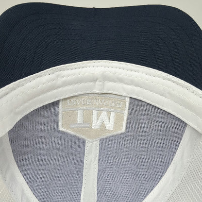 Trademaster Trucker Hat Blue One Size Snapback Mesh Embroidered Logo Workwear