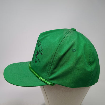 SanSun 5 Panel Green OS Hat Rope Ellensburg WA Field Stream Club Fishing Vintage