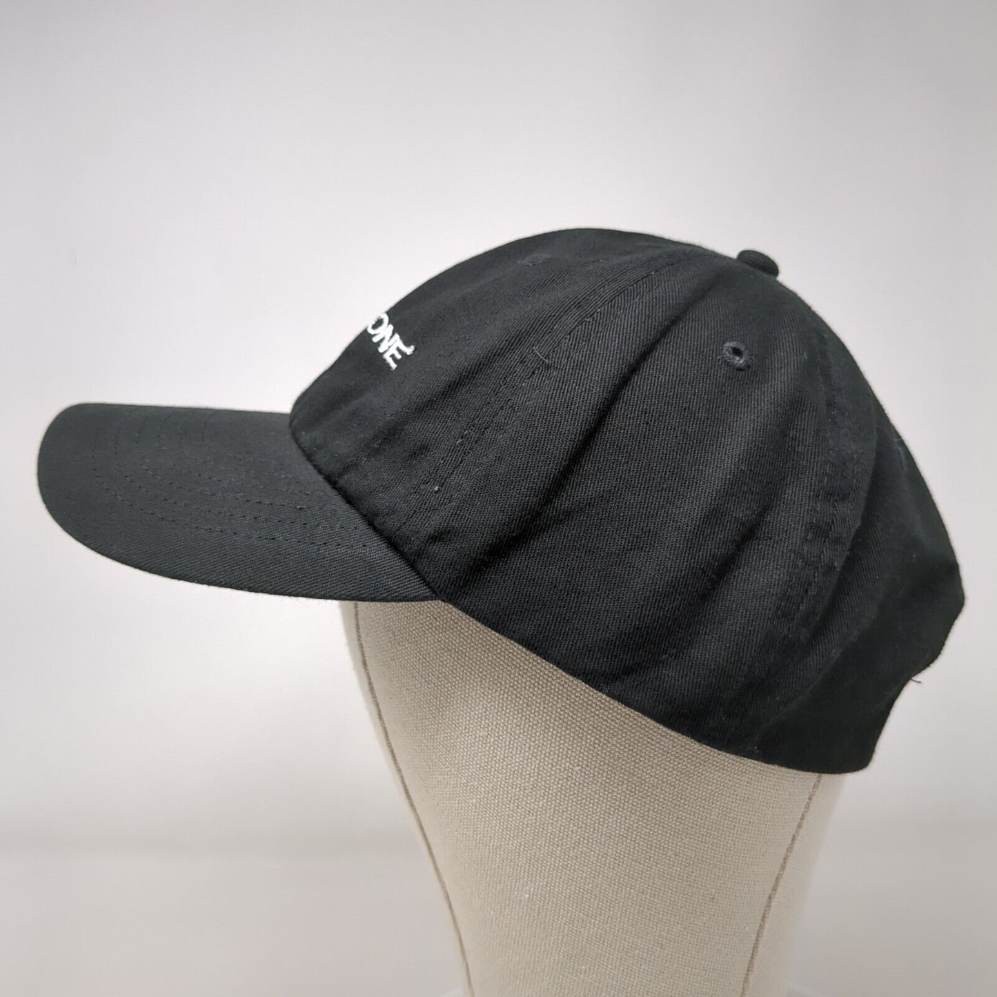 Sky Zone Slideback Hat Black OSFA Adjustable Embroidered Solid 6 Panel