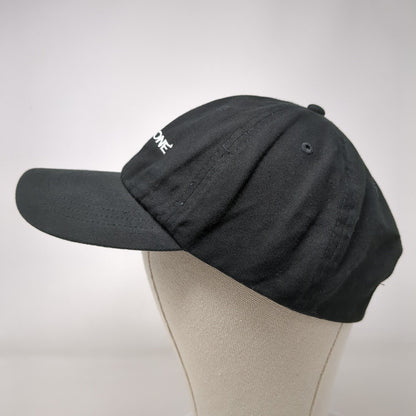 Sky Zone Slideback Hat Black OSFA Adjustable Embroidered Solid 6 Panel