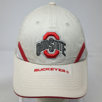 Headmaster Ohio State Buckeyes NCAA Beige Red One Size Strapback Embroidery Hat
