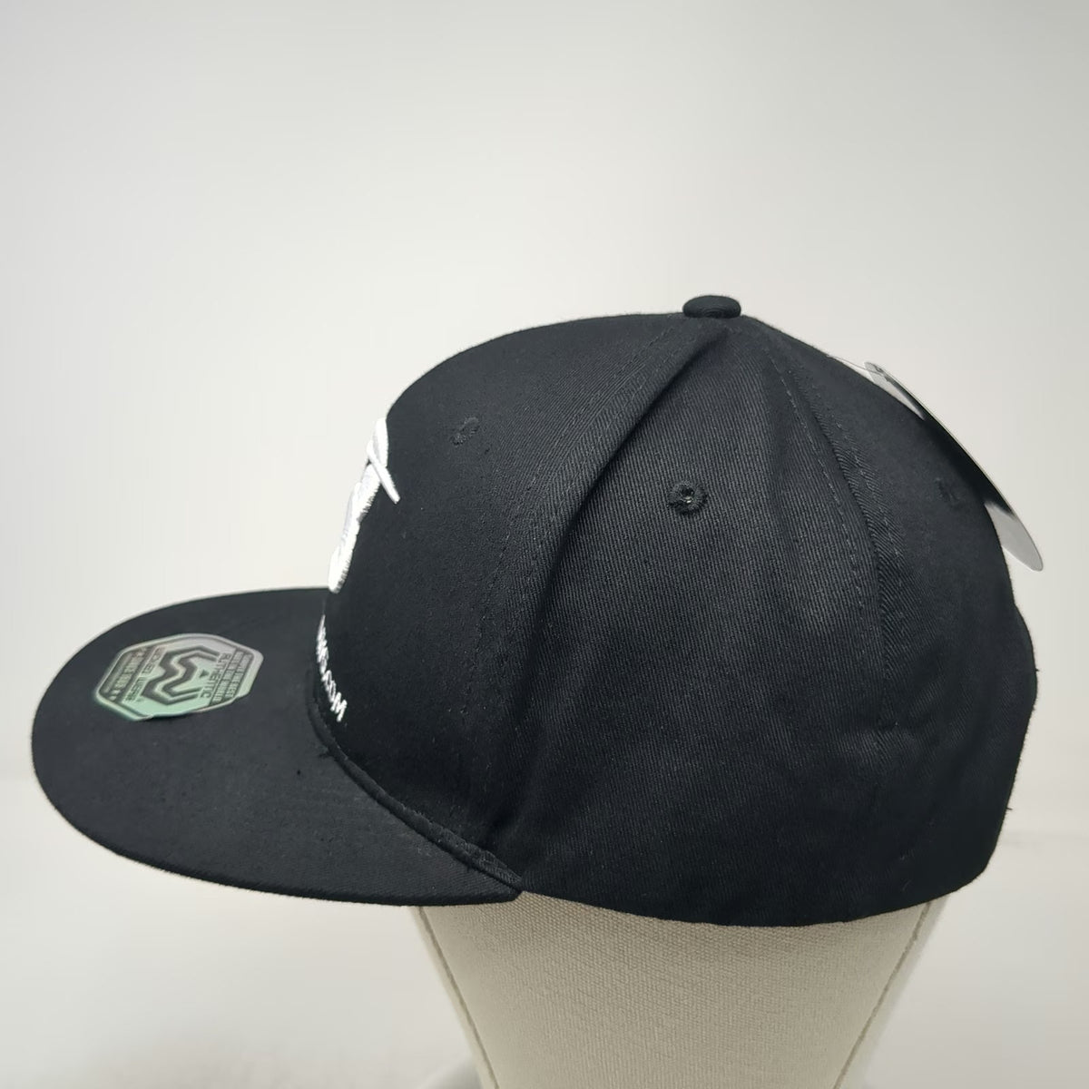 Wicked Wear Snapback Hat Black One Size Bodybuilding Logo Gym Fitness Flat Brim