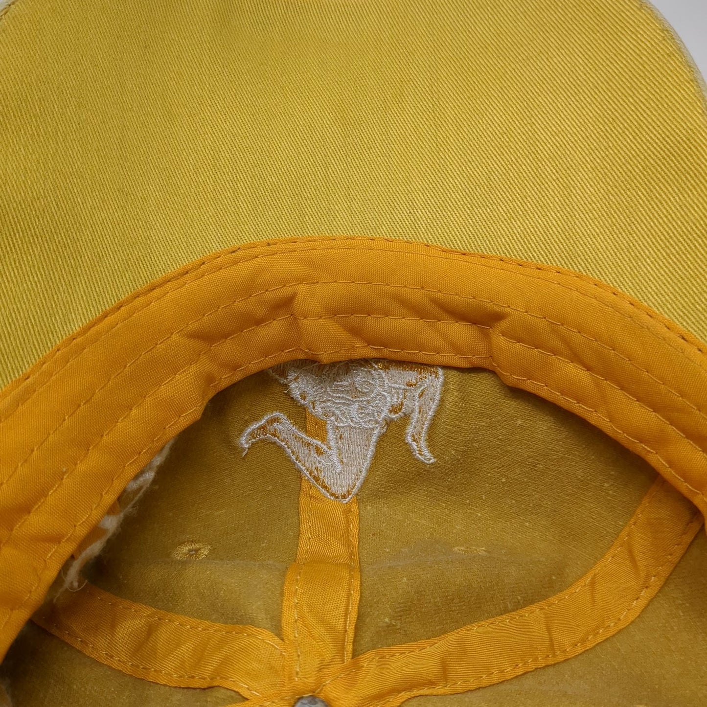 Baseball Cap Yellow One Size Sicilia Trinacria Washed Cotton Strapback Italy Hat