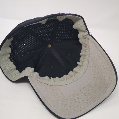 Richardson Fitted Hat Blue Medium Graphic Logo Stretch 6 Panel Outdoor