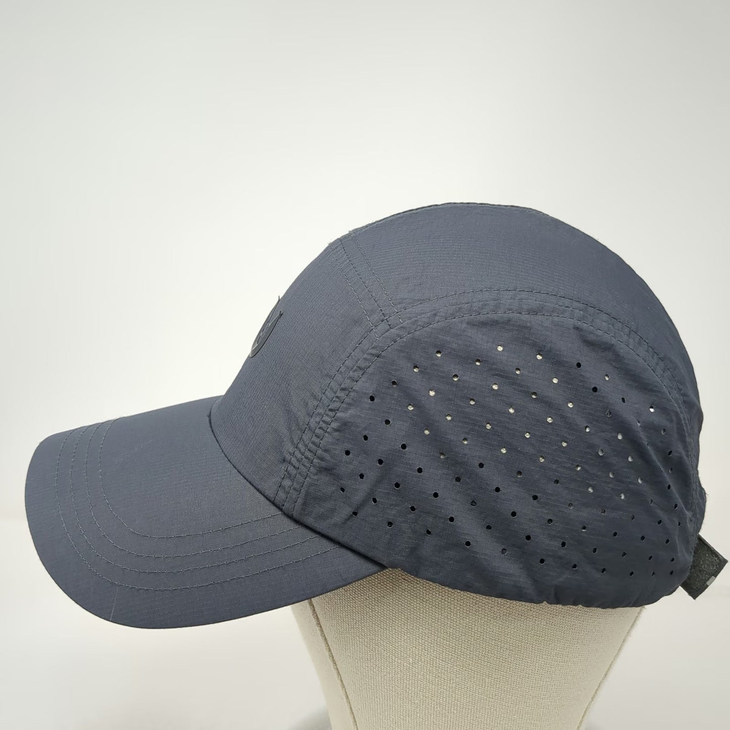 Northyard 5 Panel Hat Gray One Size Strapback Polyester Laser Cut Performance