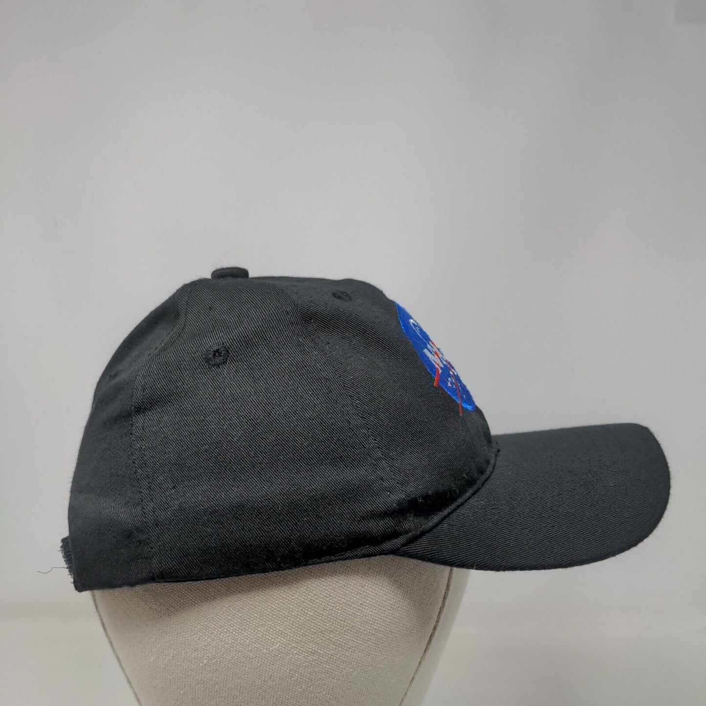 NASA Strapback Hat Black Small Embroidered Adjustable 6 Panel Spirit