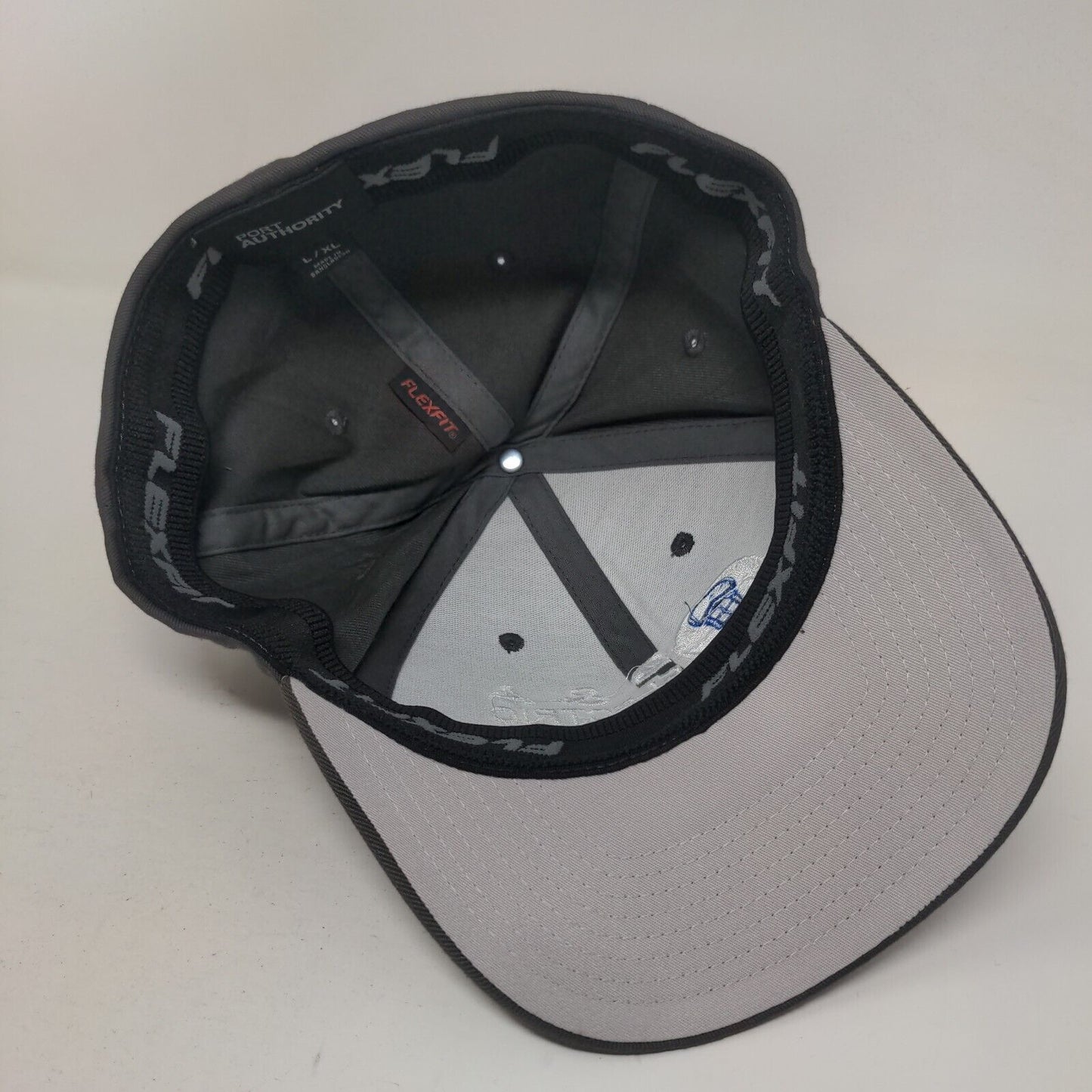 D&A Electric Fitted Hat Gray L/XL Embroidered Flexi Fit 6 Panel Port Authority