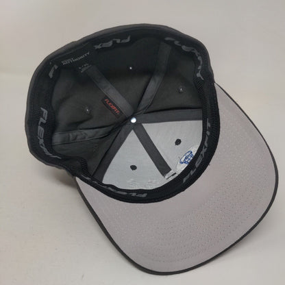 D&A Electric Fitted Hat Gray L/XL Embroidered Flexi Fit 6 Panel Port Authority