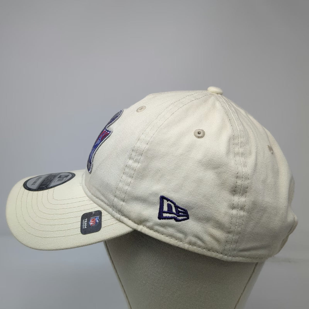 New Era NFL Super Bowl LVIII 9TWENTY Hat Beige OSFM Cap Adjustable Silver Blue