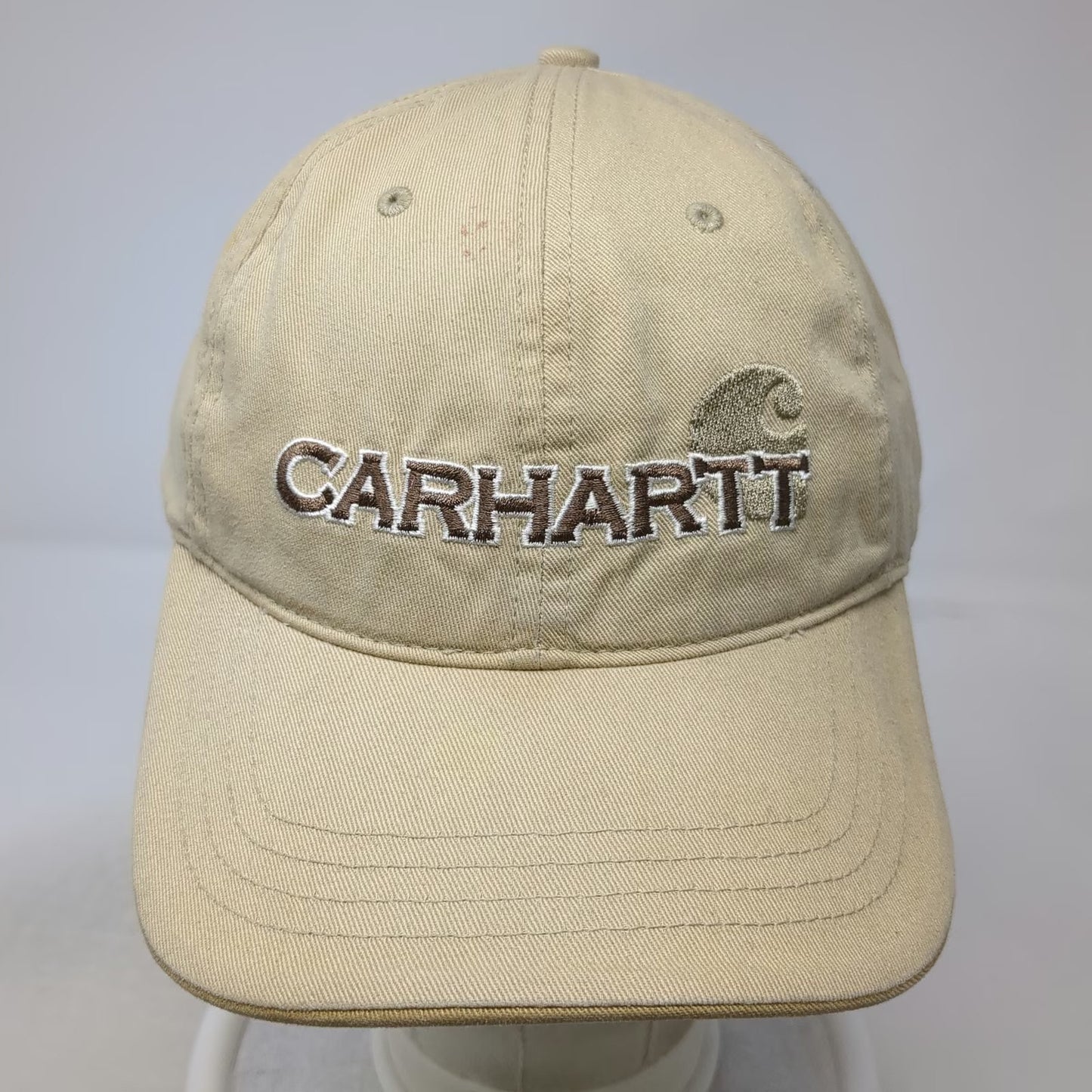 Carhartt Baseball Cap Beige One Size Strapback Embroidered Logo Cotton Hat
